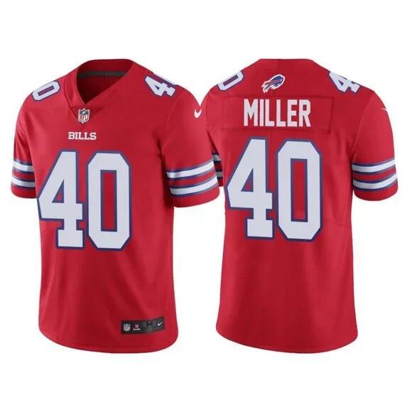 Men's Buffalo Bills #40 Von Miller Red Vapor Untouchable Limited Stitched Jersey Men's Buffalo Bills #40 Von Miller Red Vapor Untouchable Limited Stitched Jersey